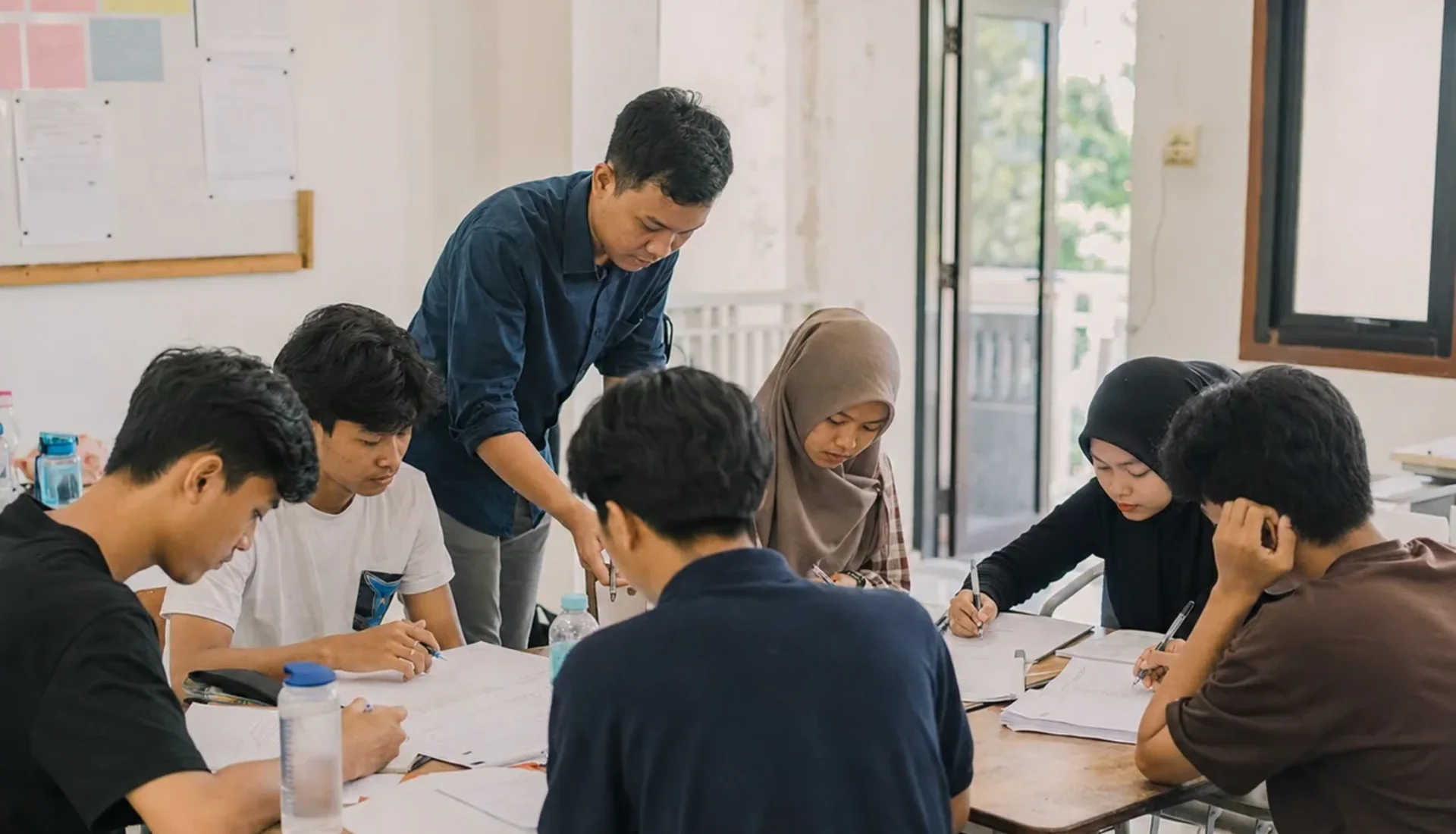 Siswa belajar bersama tutor Makala Edukasi